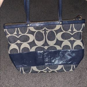 Denim Style Coach tote bag